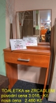 Výprodej z prodejny. Český nábytek MONARC Toaletní stolek se šuplíkem, š-60cm, hl-40cm, v-75,6 cm se závěsným zrcadlem s poličkou Mat: Třešeň 