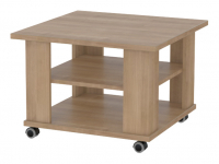 konferenční stolek na kolečkách Monarc š-70x70 75x75 80x80cm výška 50cm výběr z 25 ti dekorů lamina hotový smontovaný stolek 