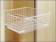 košík 30-90 cm bílý, chrom, chrom matový.Hluboký. 